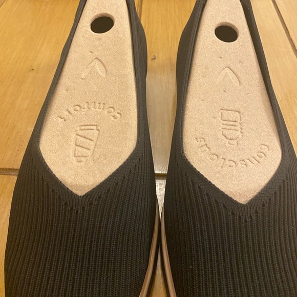 Vivaia Women’s Mabel Black Flat Slip On Square Toe New Size 41.5 - Picture 3 of 10